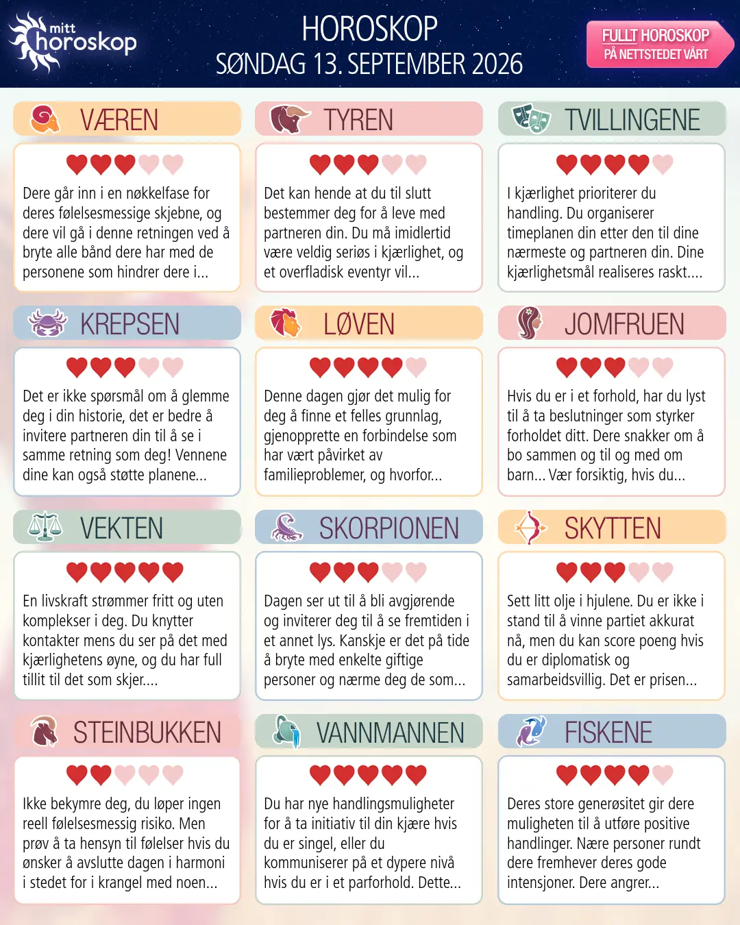 Tvillingene: ditt horoskop for i morgen, 14. september 2026