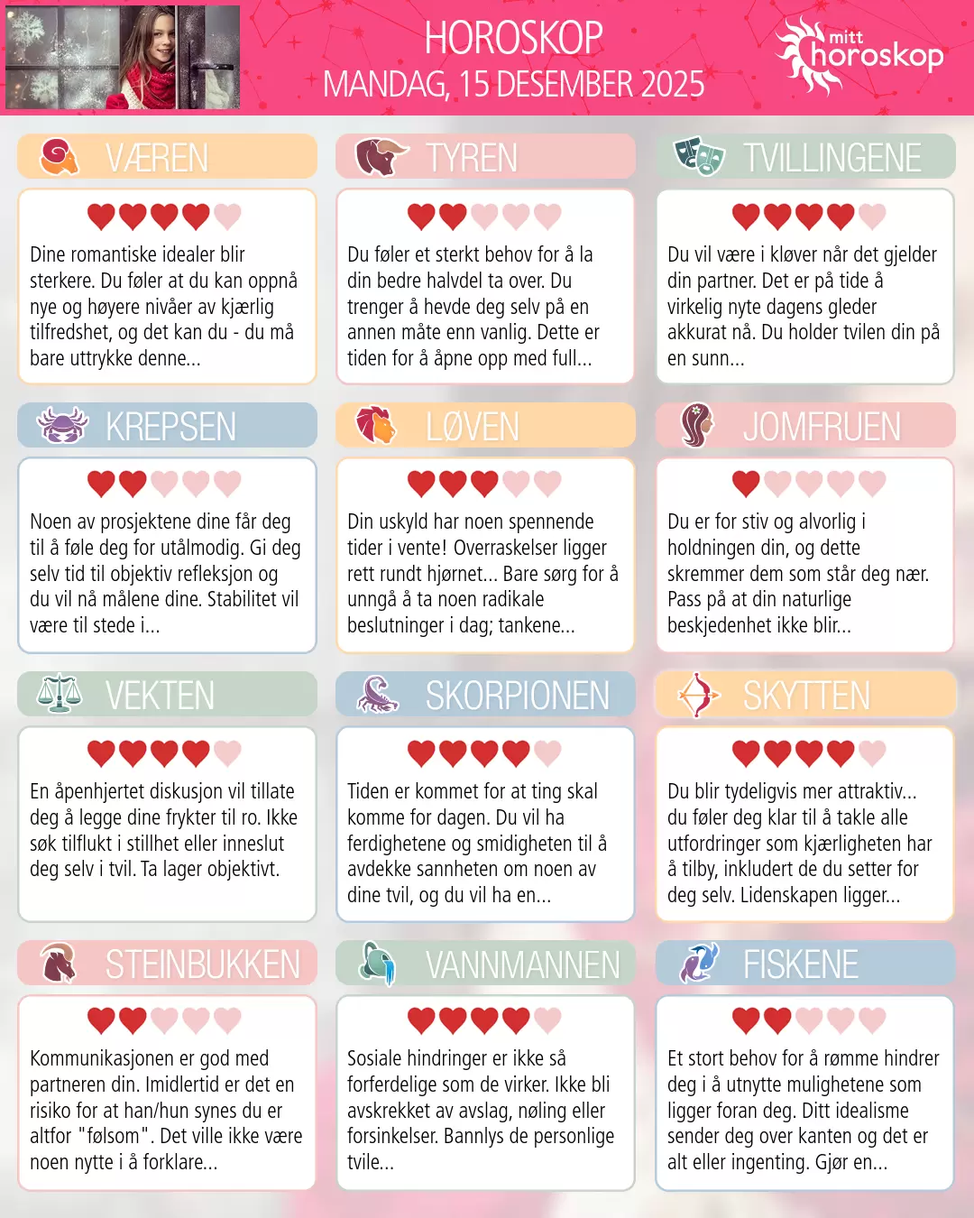 Vekten: ditt horoskop for i morgen, 16. desember 2025