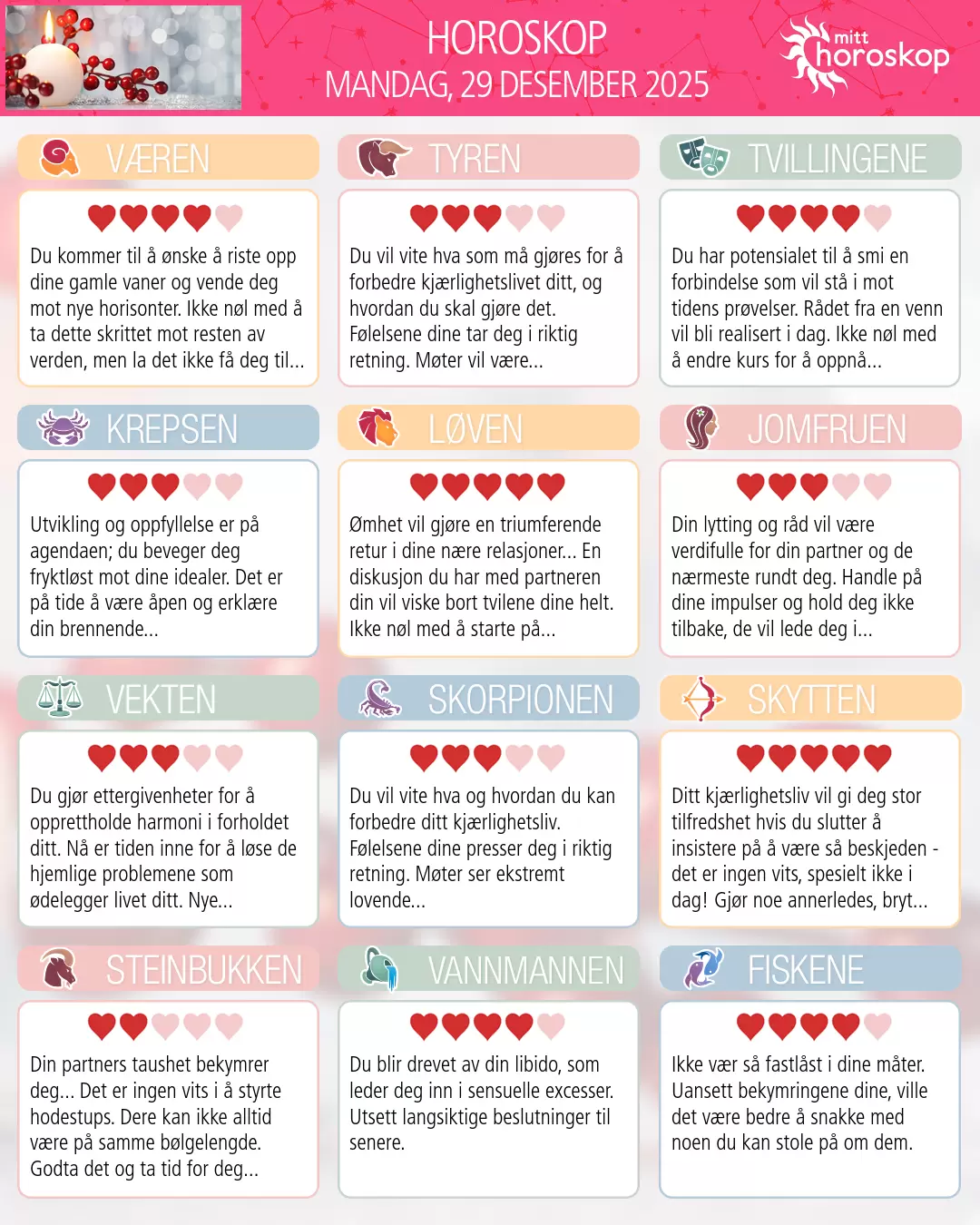 Steinbukken: ditt ukentlige horoskop for uken fra 29. desember 2025