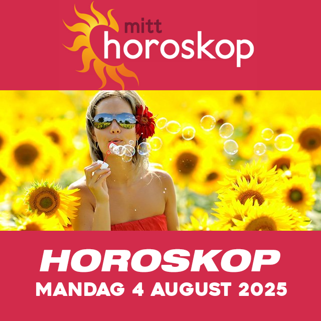 Horoskopets daglige spådommer for Mandag 4 August 2025