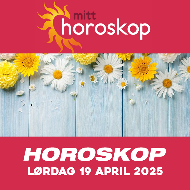 Horoskopets daglige spådommer for Lørdag 19 April 2025